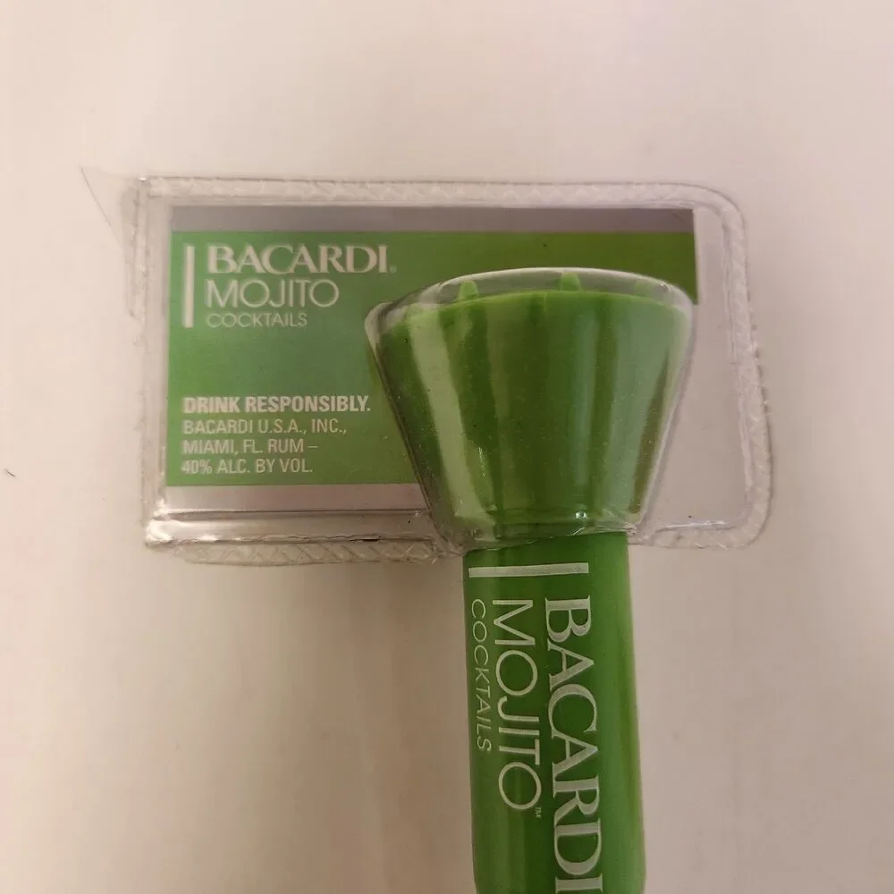 Bacardi Rum Bat Bottle Pourer Spout & Mojito Muddler Cocktails Drinks Bar Liquor